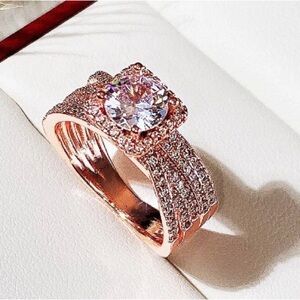 Princess Angora Elegant Rose Gold Women's Ring